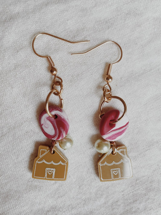 Gingerbread House Earrings