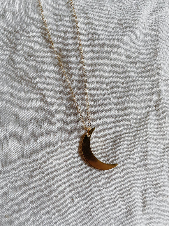 14k Gold Filled Moon Necklace